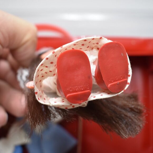 Kim Wardrobe Case / Red Uneeda with Dolls & Accessories Vintage Toys 2x Dolls - Picture 7 of 14